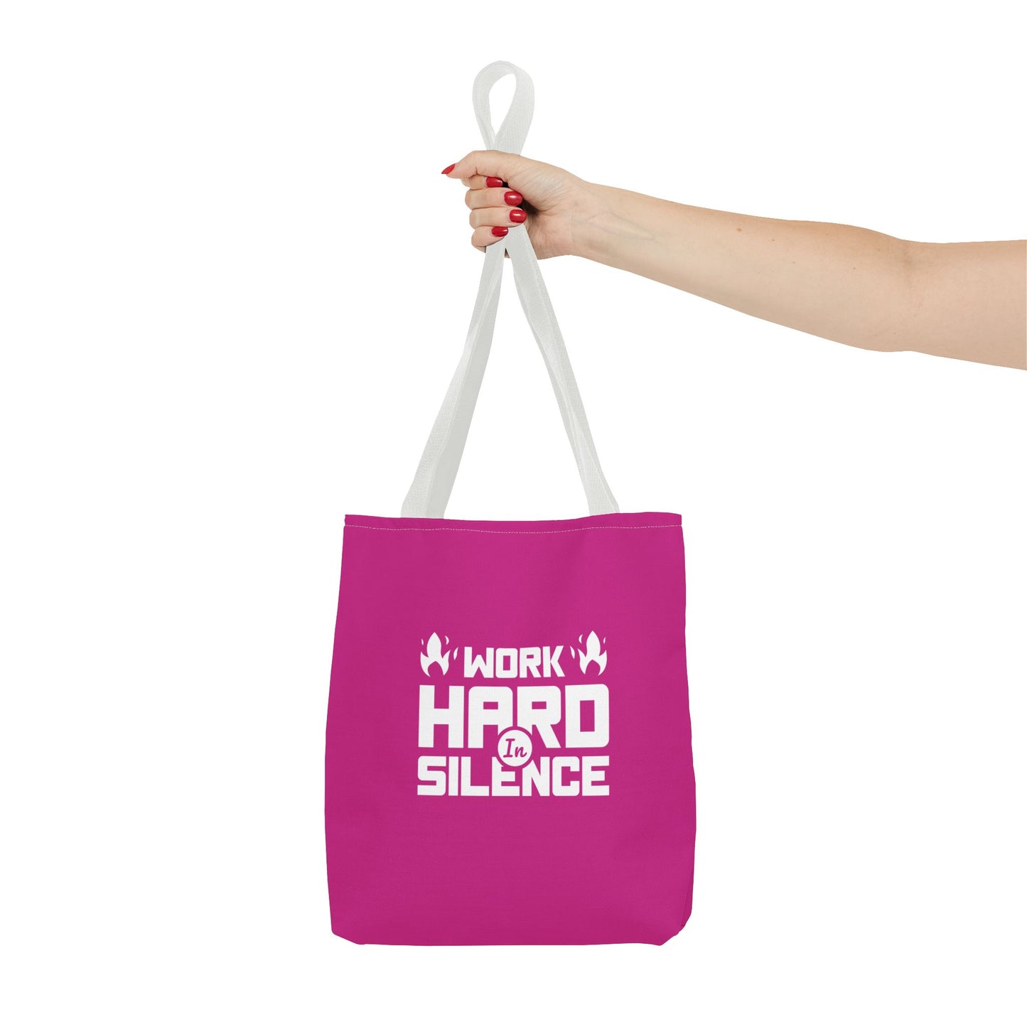 Work Hard In Silence Tote Bag (AOP)