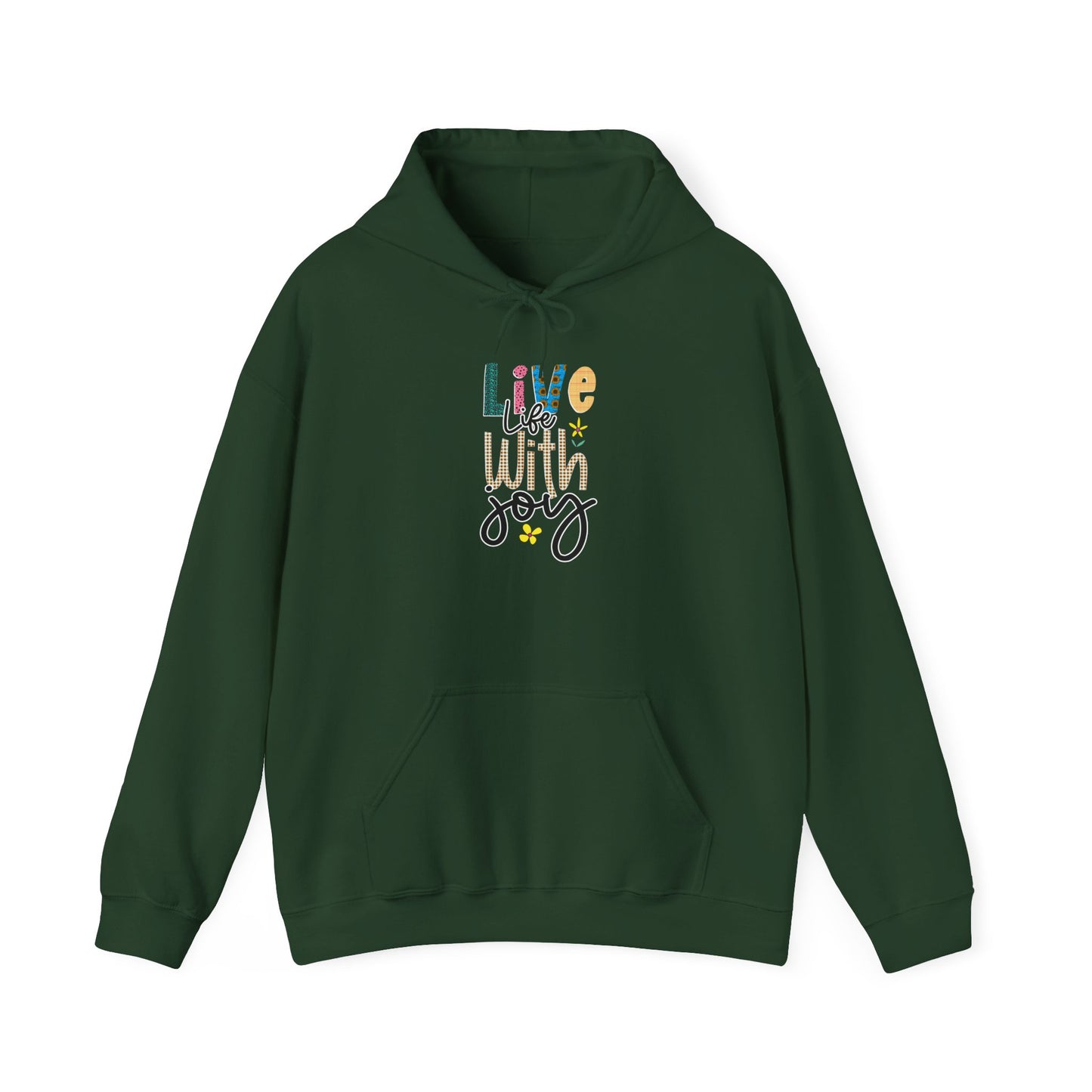Live Life With Joy Unisex Heavy Blend™ Hooded Sweatshirt