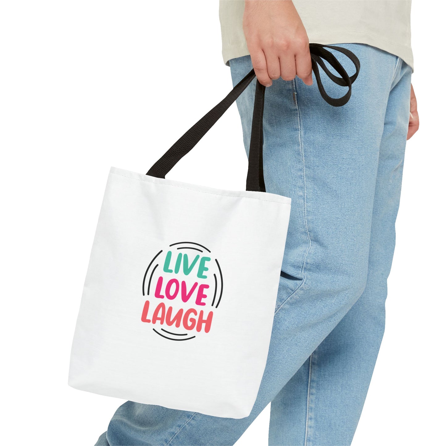 Live Love Laugh Tote Bag (AOP)
