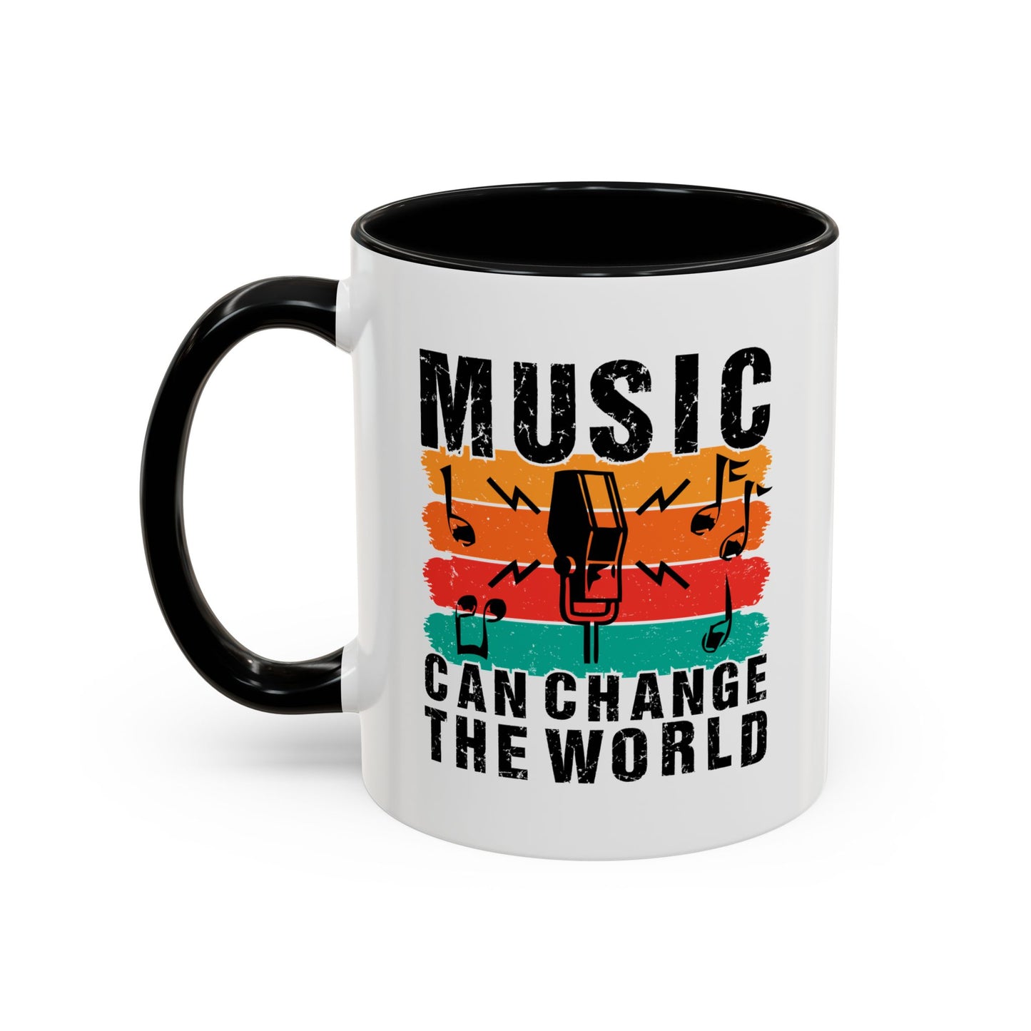 Music Can Change The World Accent Coffee Mug (11, 15oz)