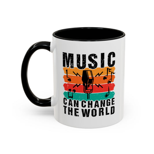 Music Can Change The World Accent Coffee Mug (11, 15oz)