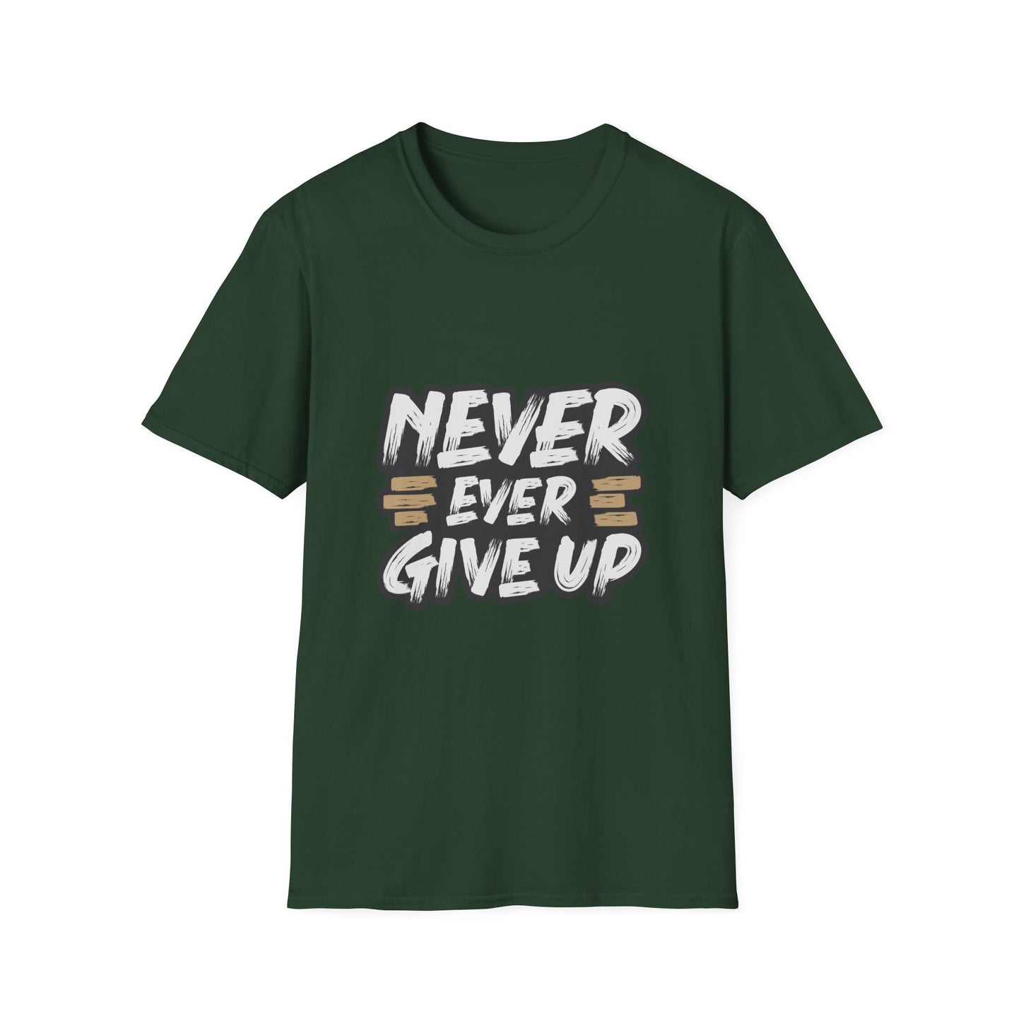 Never Ever Give Up Unisex Softstyle T-Shirt