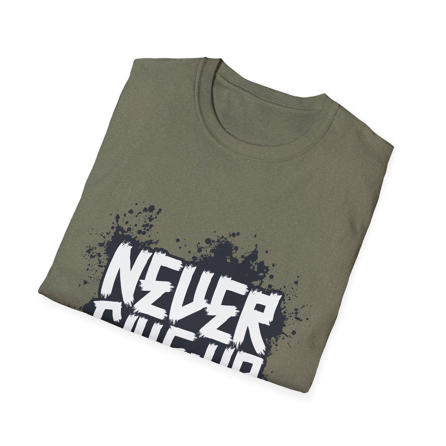 Never Give Up Unisex Softstyle T-Shirt