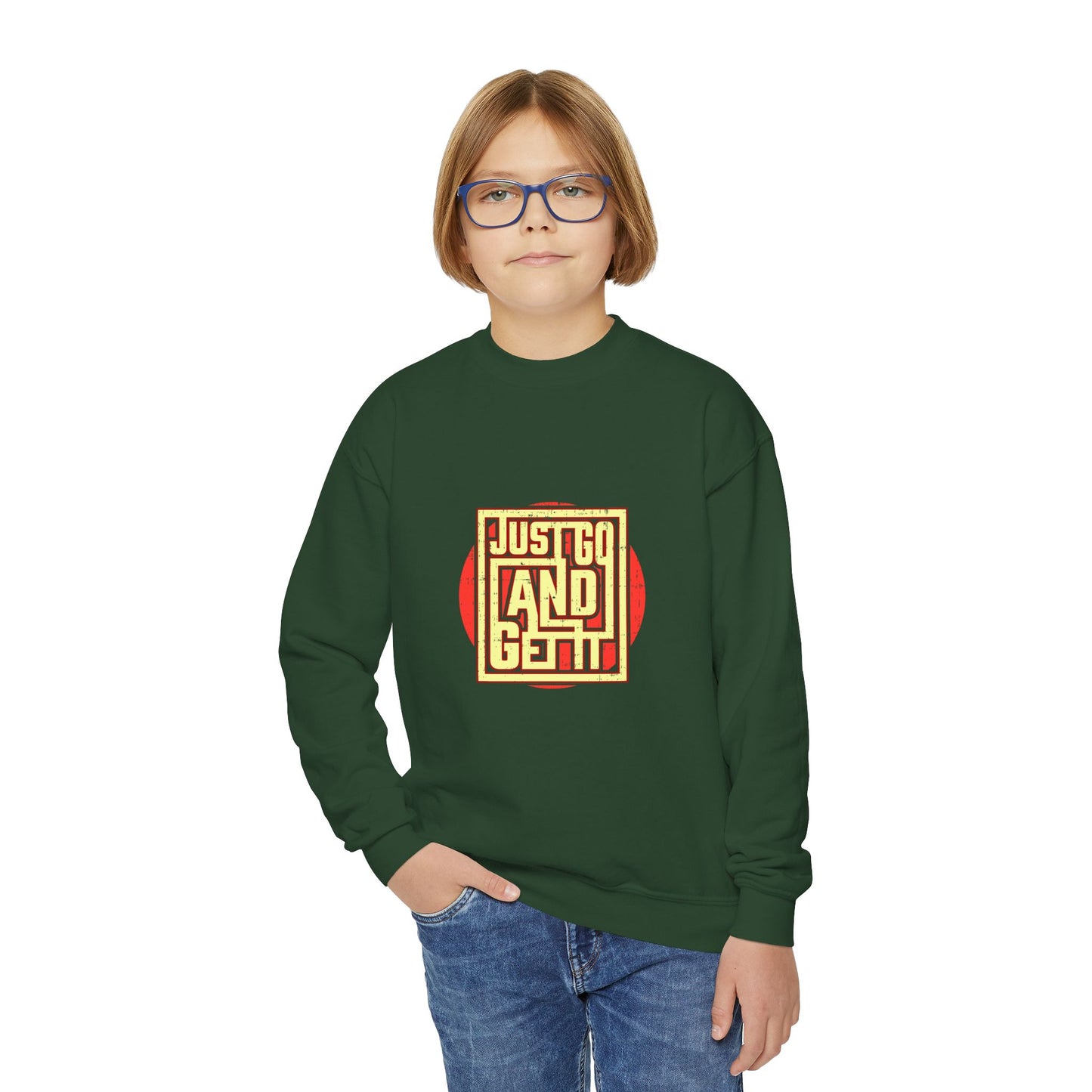 Just Go And Get It Youth Crewneck Sweatshirt