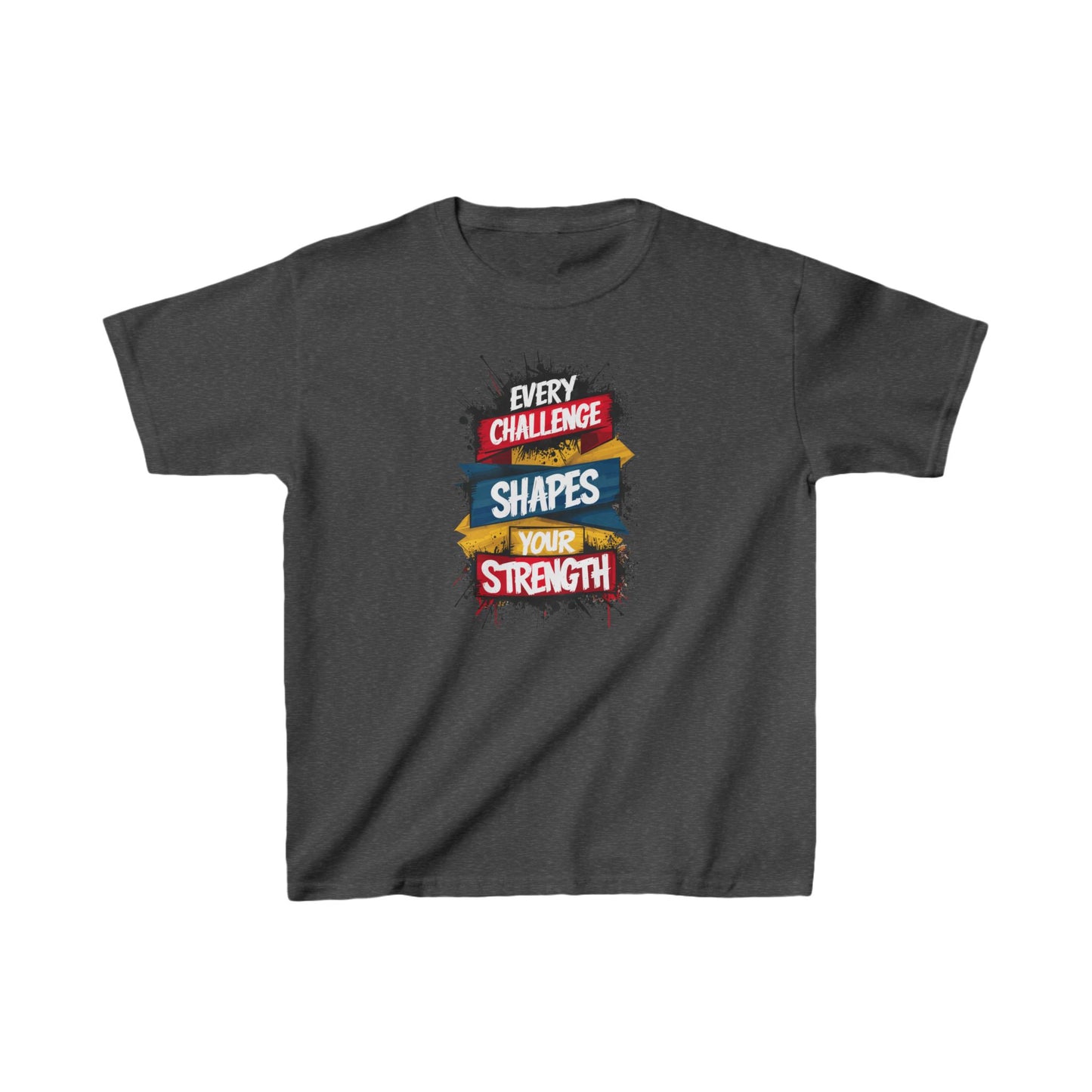 Every Challenge Shapes Your Strength Kids Heavy Cotton™ Tee