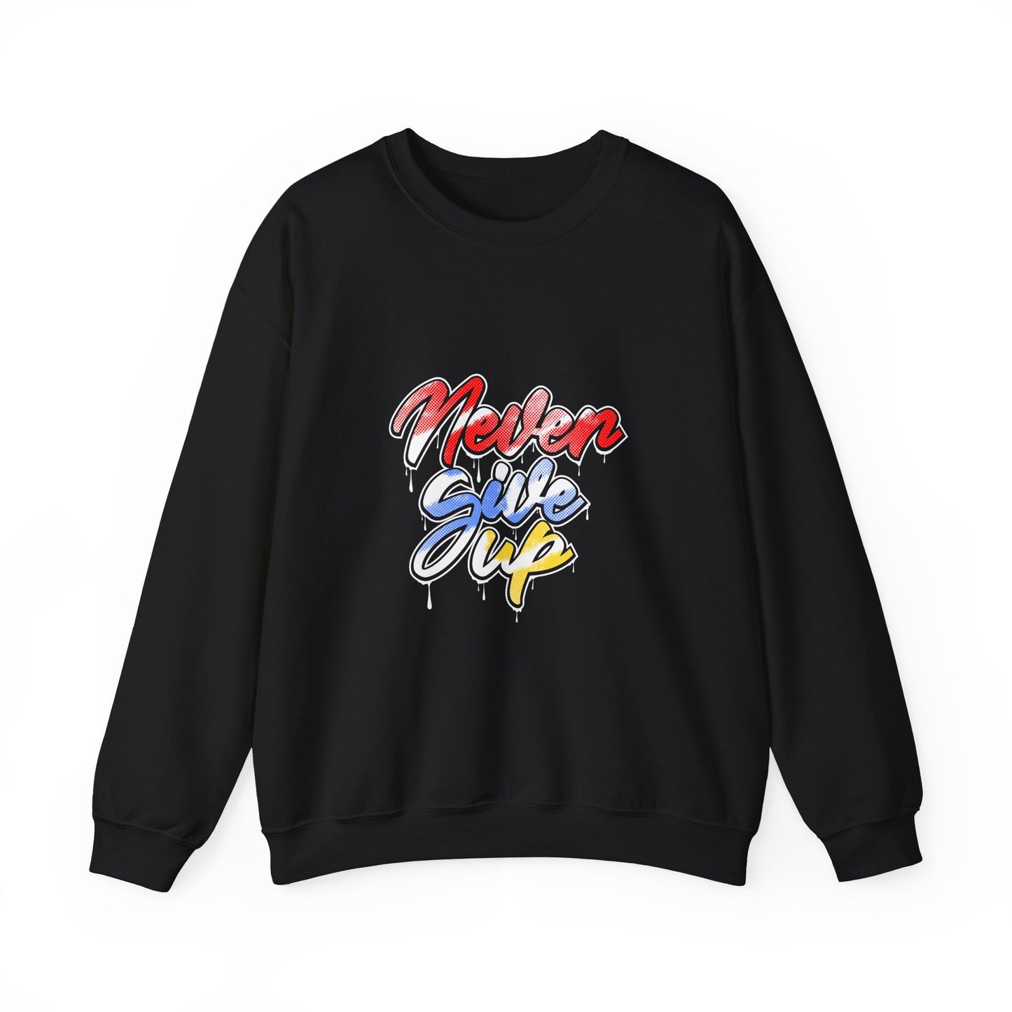Never Give Up Unisex Heavy Blend™ Crewneck Sweatshirt