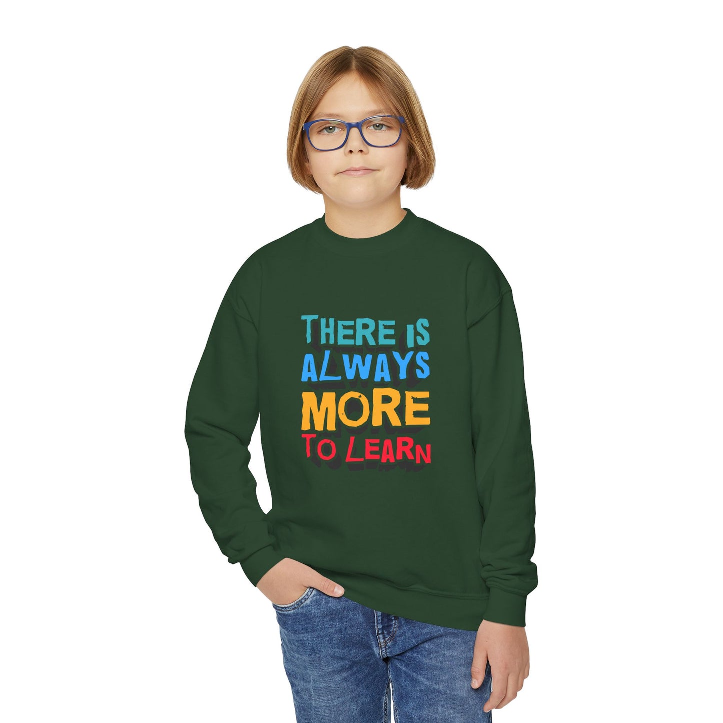 There Is Always More To Learn Youth Crewneck Sweatshirt