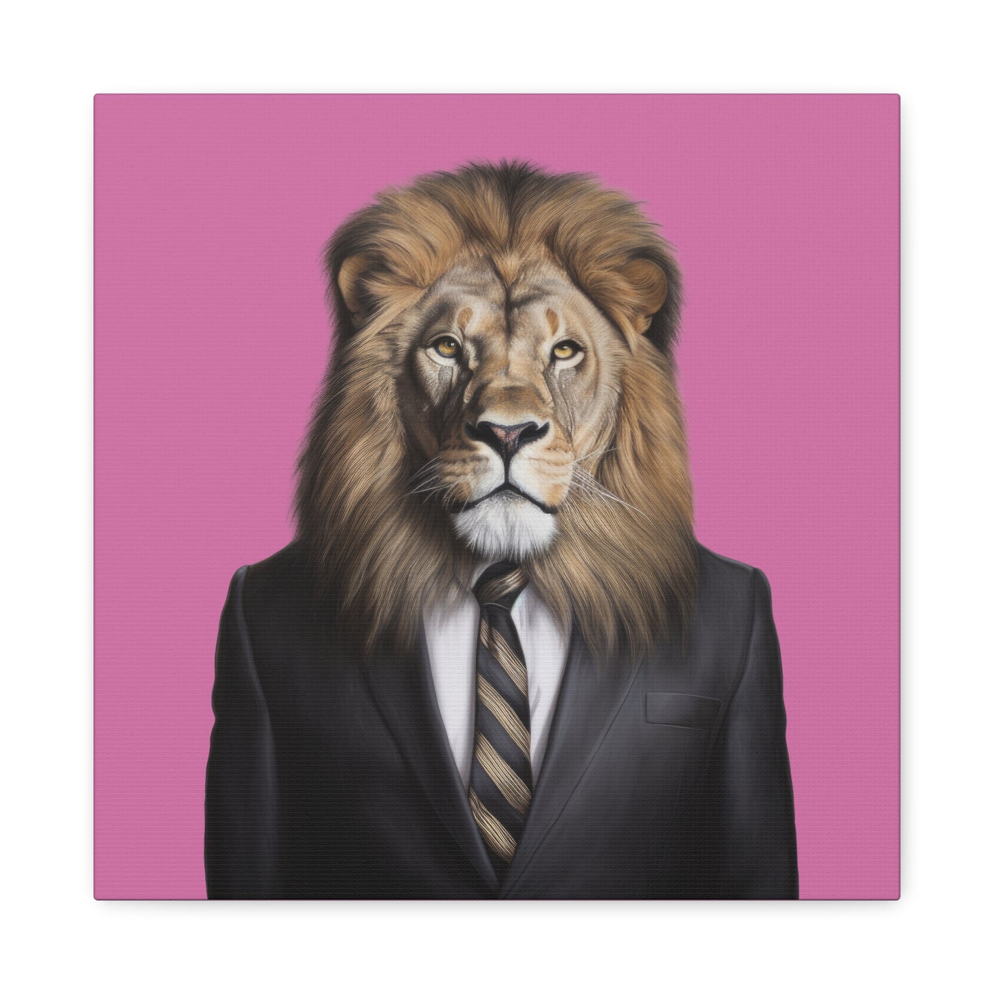 Lion Business Person Matte Canvas, Stretched, 1.25"