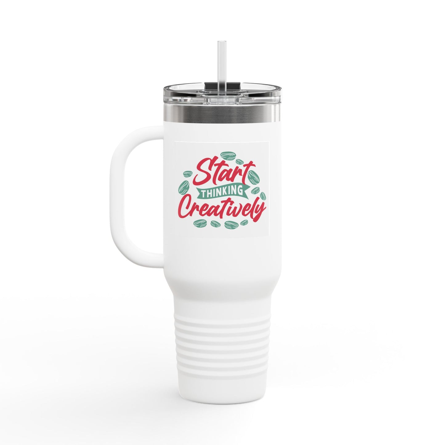 Start Thinking Insulated Travel Mug, 40oz