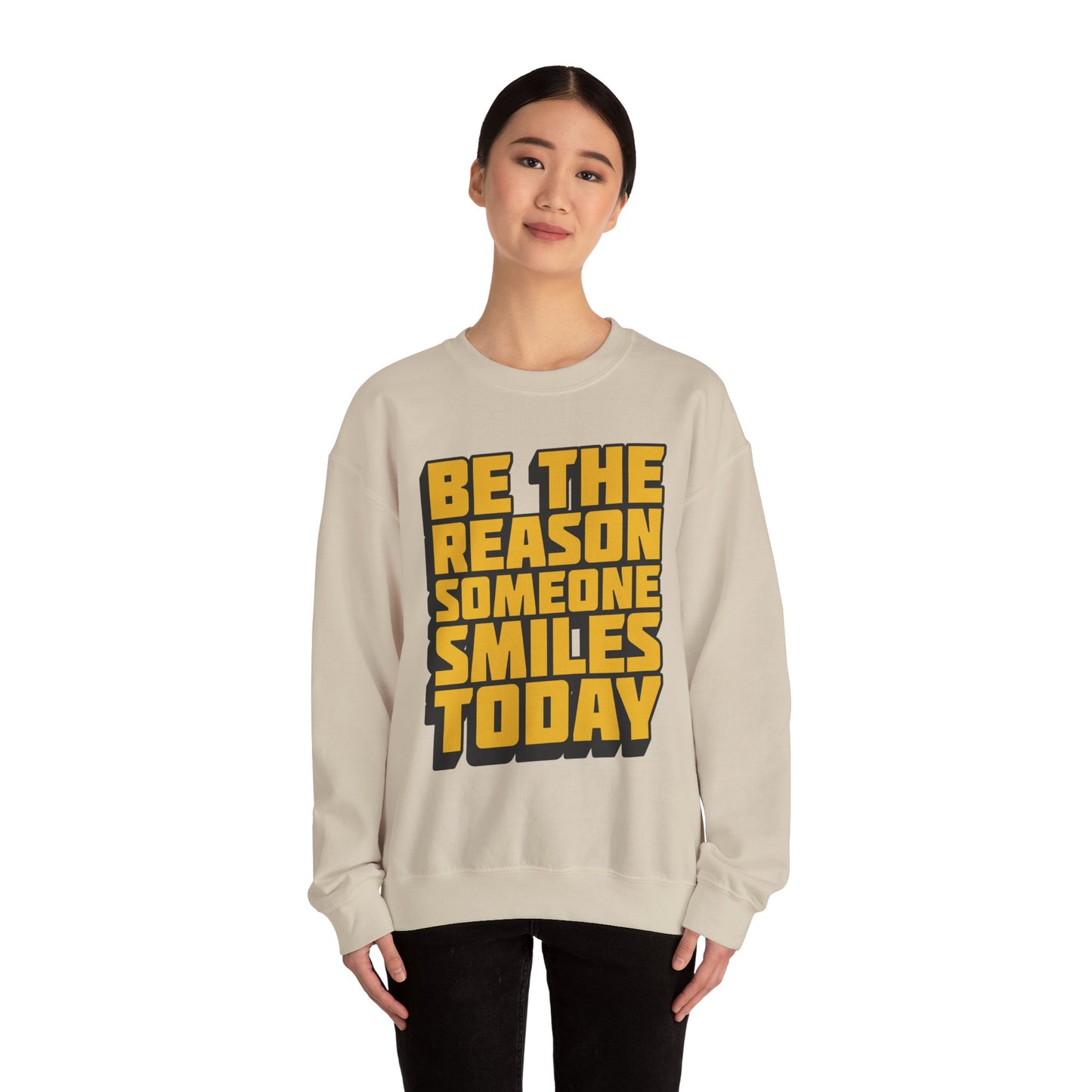 Be The Reason Someone Smiles Today Unisex Heavy Blend™ Crewneck Sweatshirt