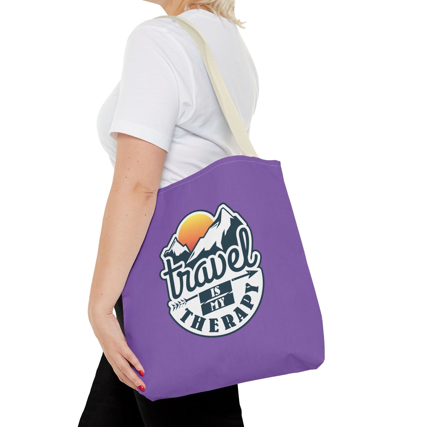 Travel Is My Therapy Tote Bag (AOP)