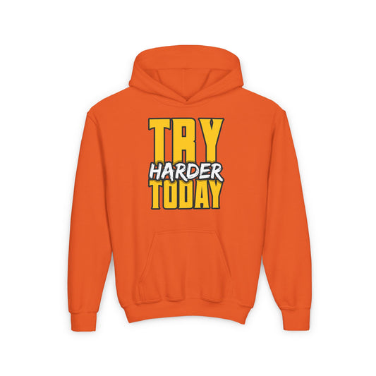 Try Harder Today Youth Heavy Blend Hooded Sweatshirt