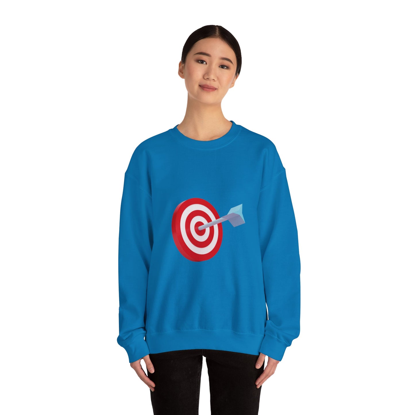 3d Render Arroe Hit The Center Of Target Or Goal Of Success Unisex Heavy Blend™ Crewneck Sweatshirt