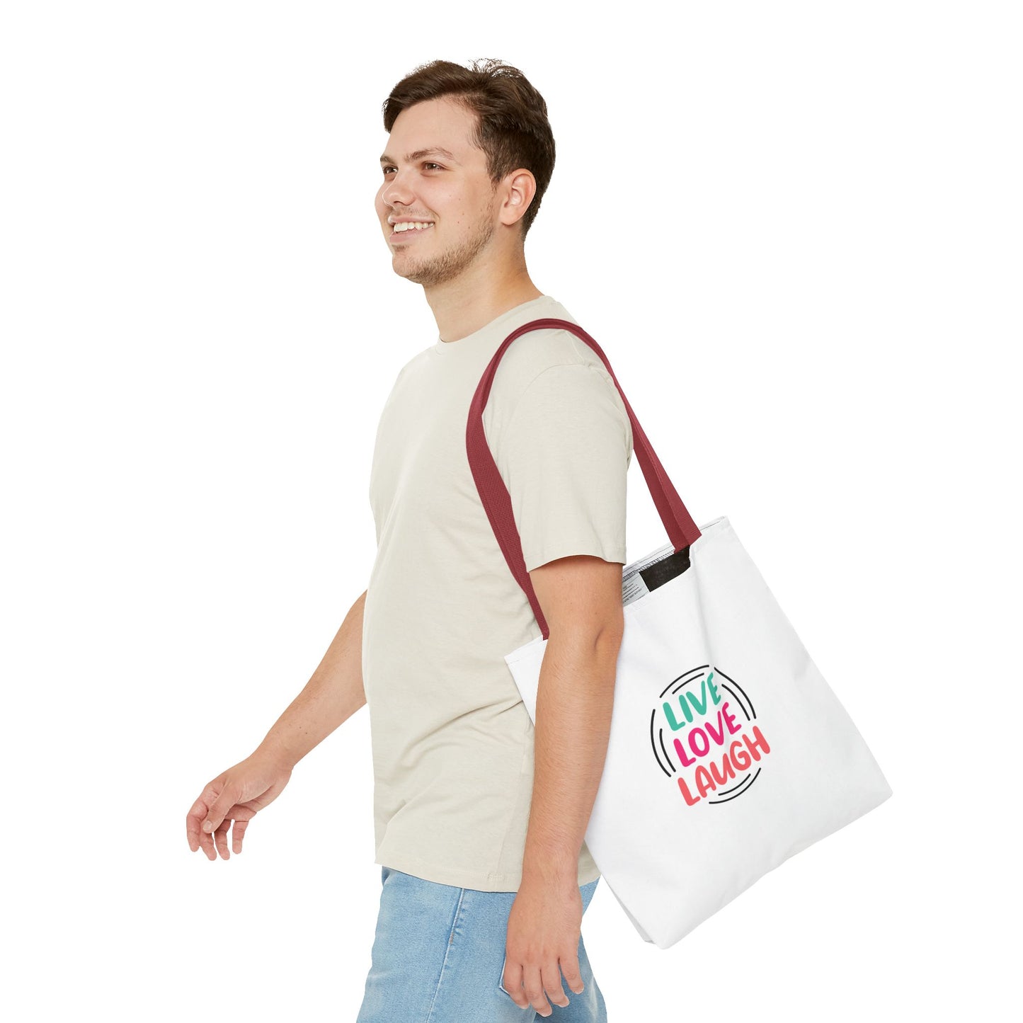 Live Love Laugh Tote Bag (AOP)