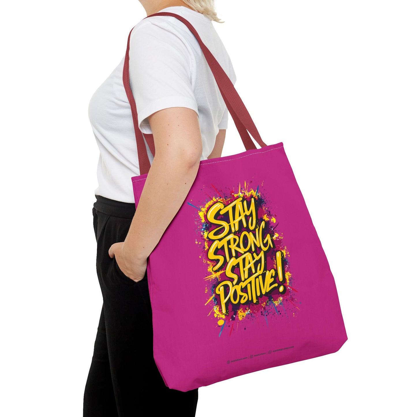 Stay Strong Stay Positive! Tote Bag (AOP)