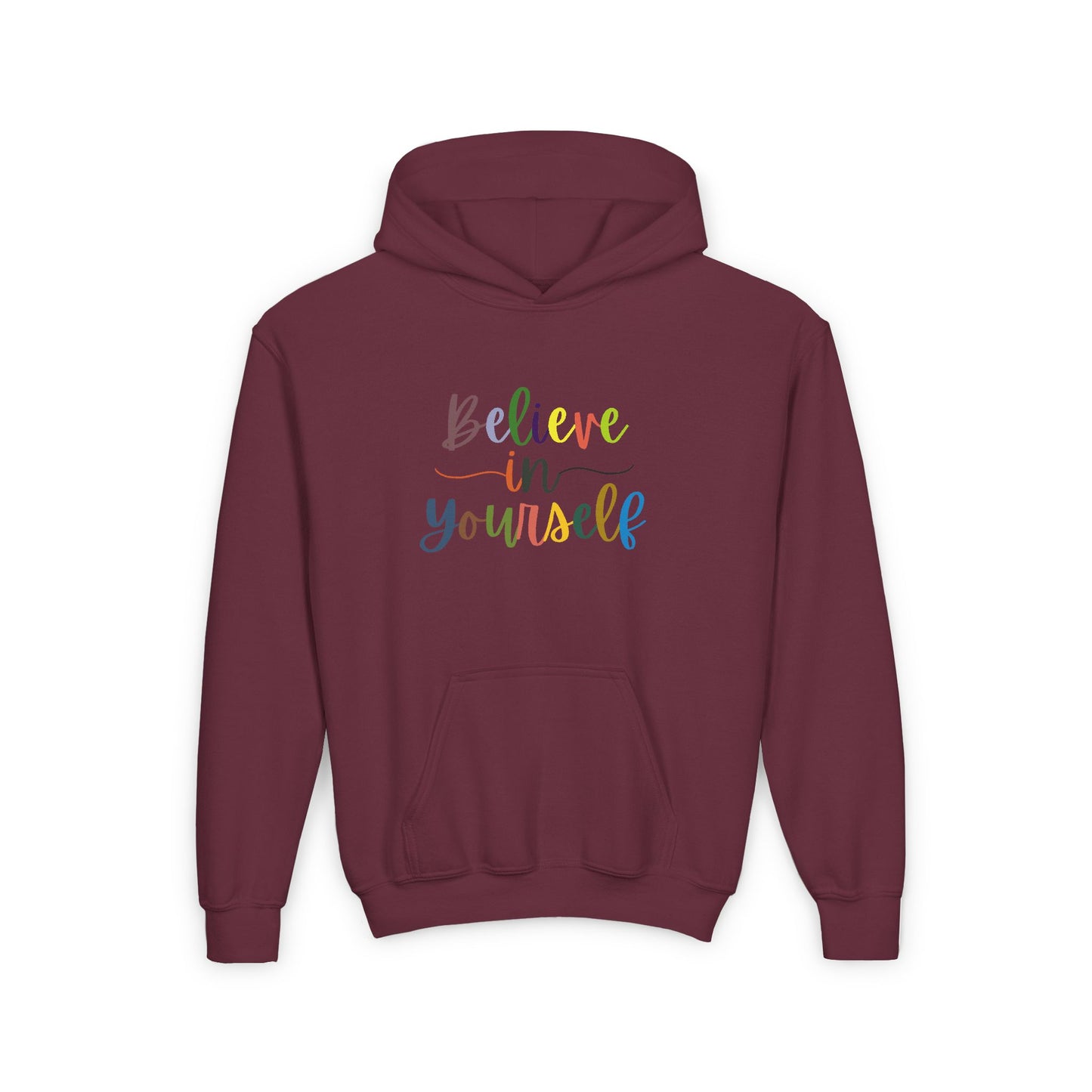 Believe In Your Self Youth Heavy Blend Hooded Sweatshirt