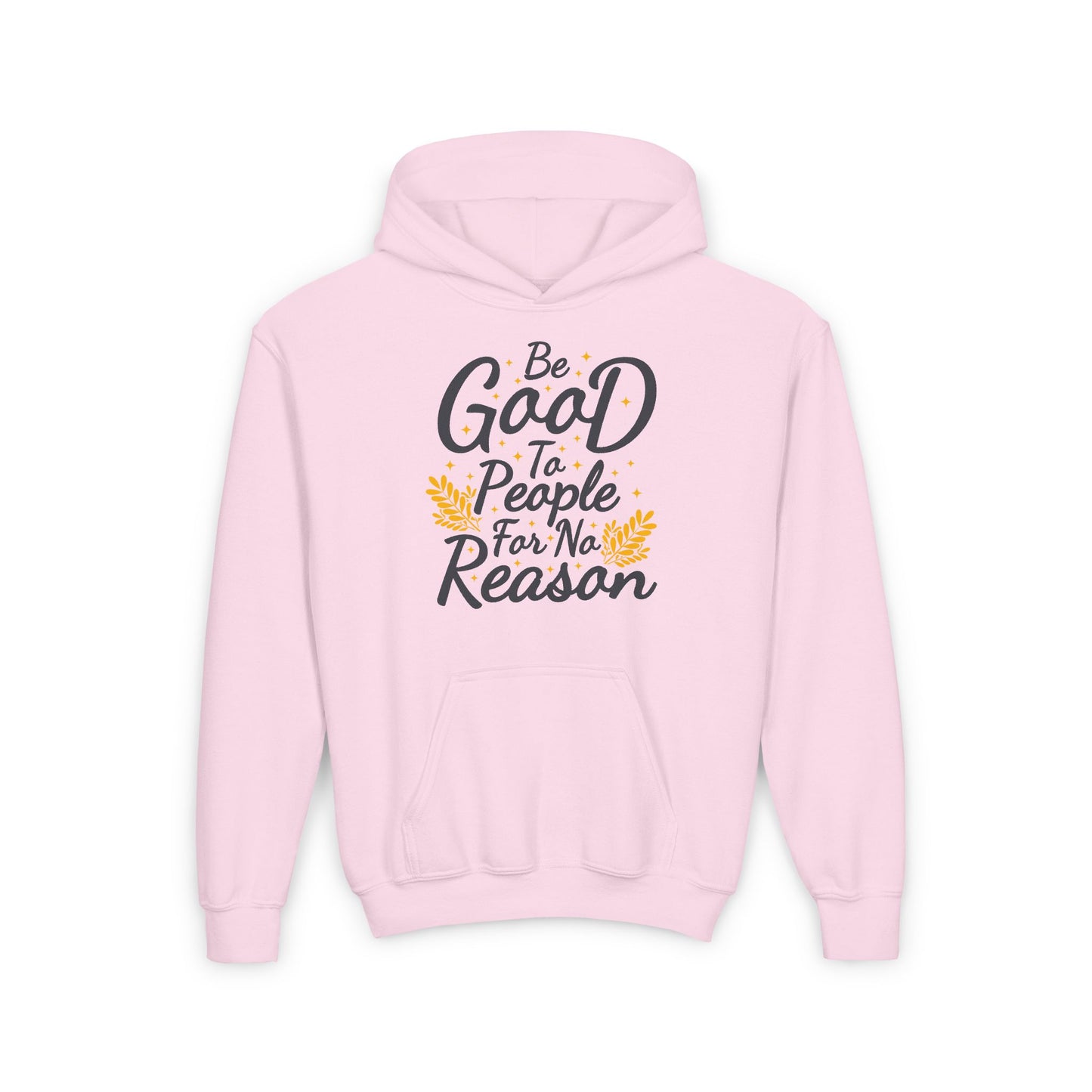 Be Good To People For No Reason Youth Heavy Blend Hooded Sweatshirt