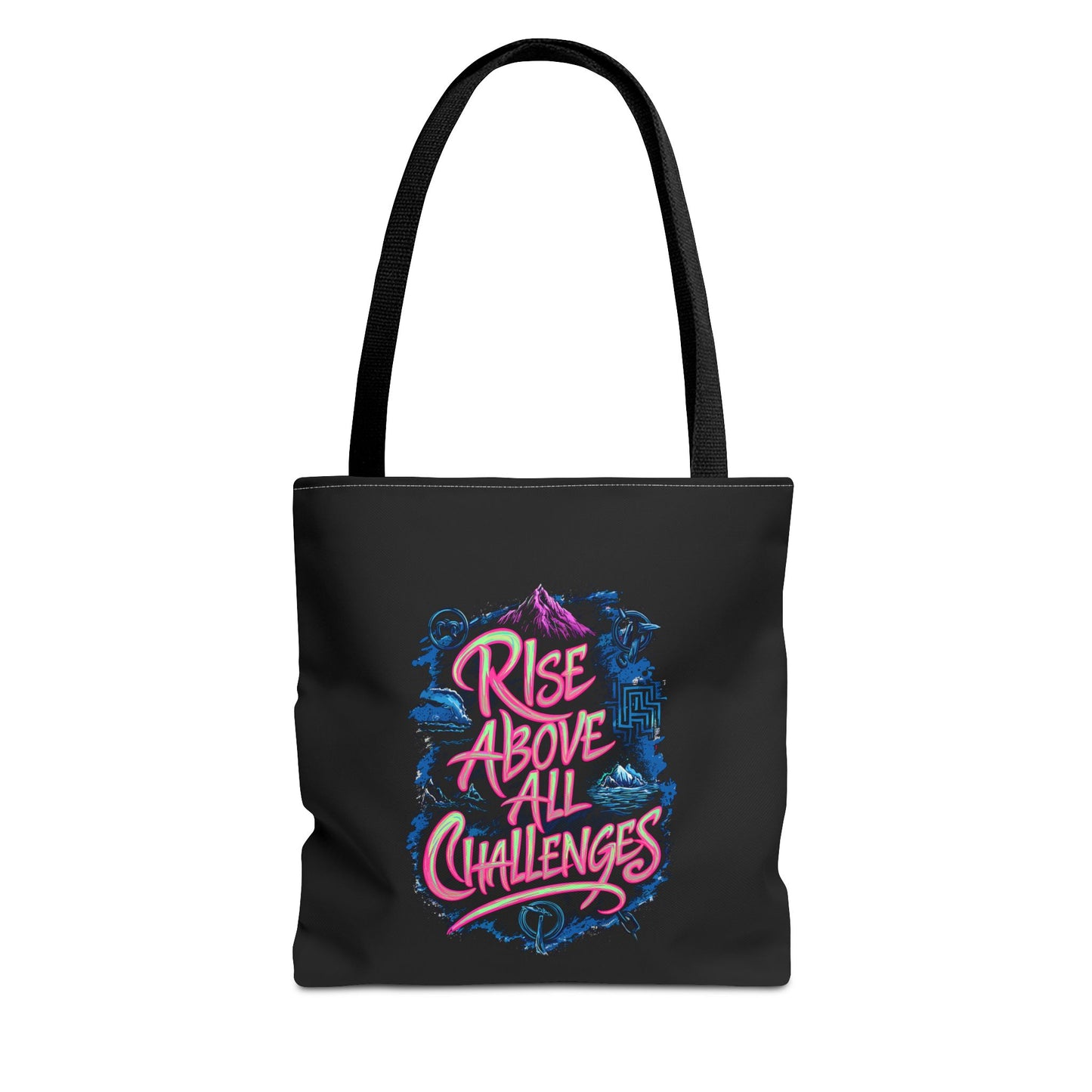 Rise Above All Challenges Tote Bag (AOP)