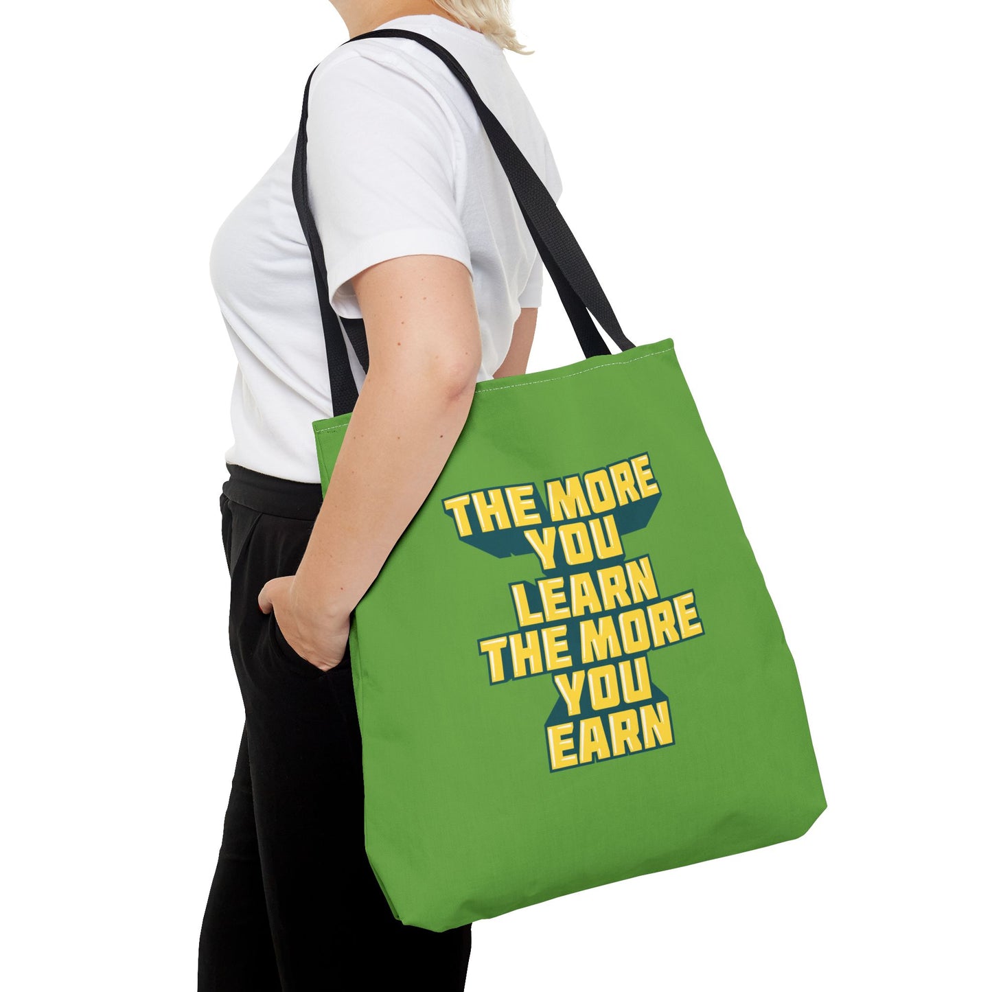 The More You Learn The More You Earn Tote Bag (AOP)