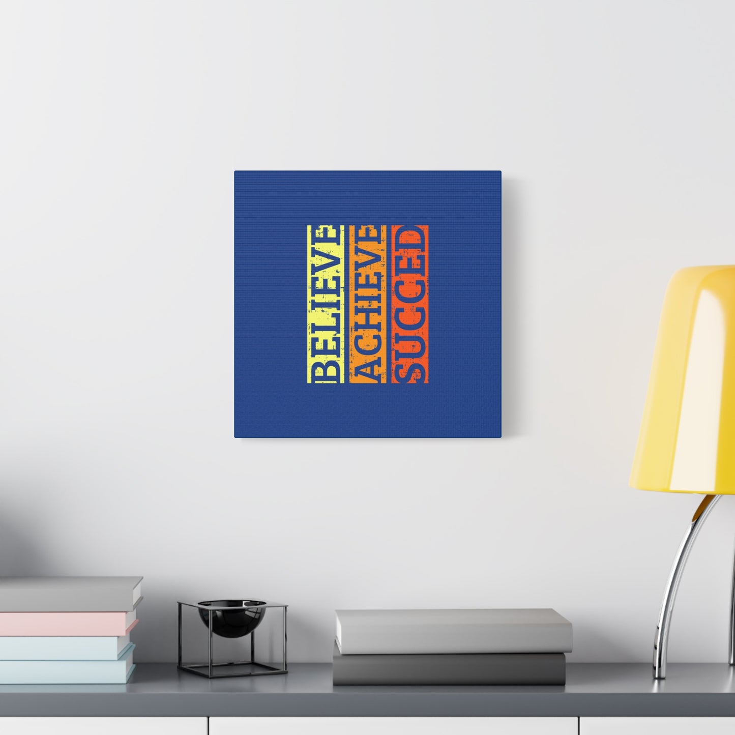 Belive Achieve Succed Matte Canvas, Stretched, 1.25"