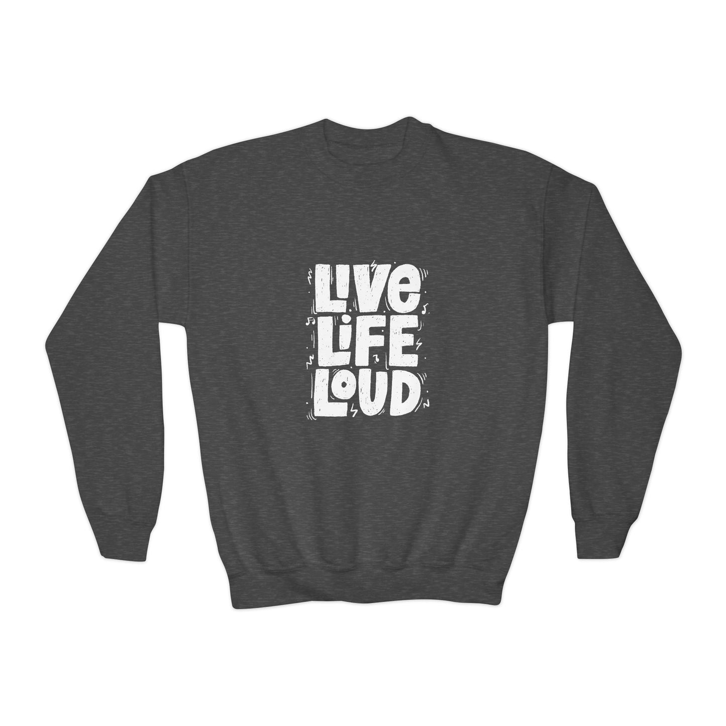 Live Life Loud Youth Crewneck Sweatshirt