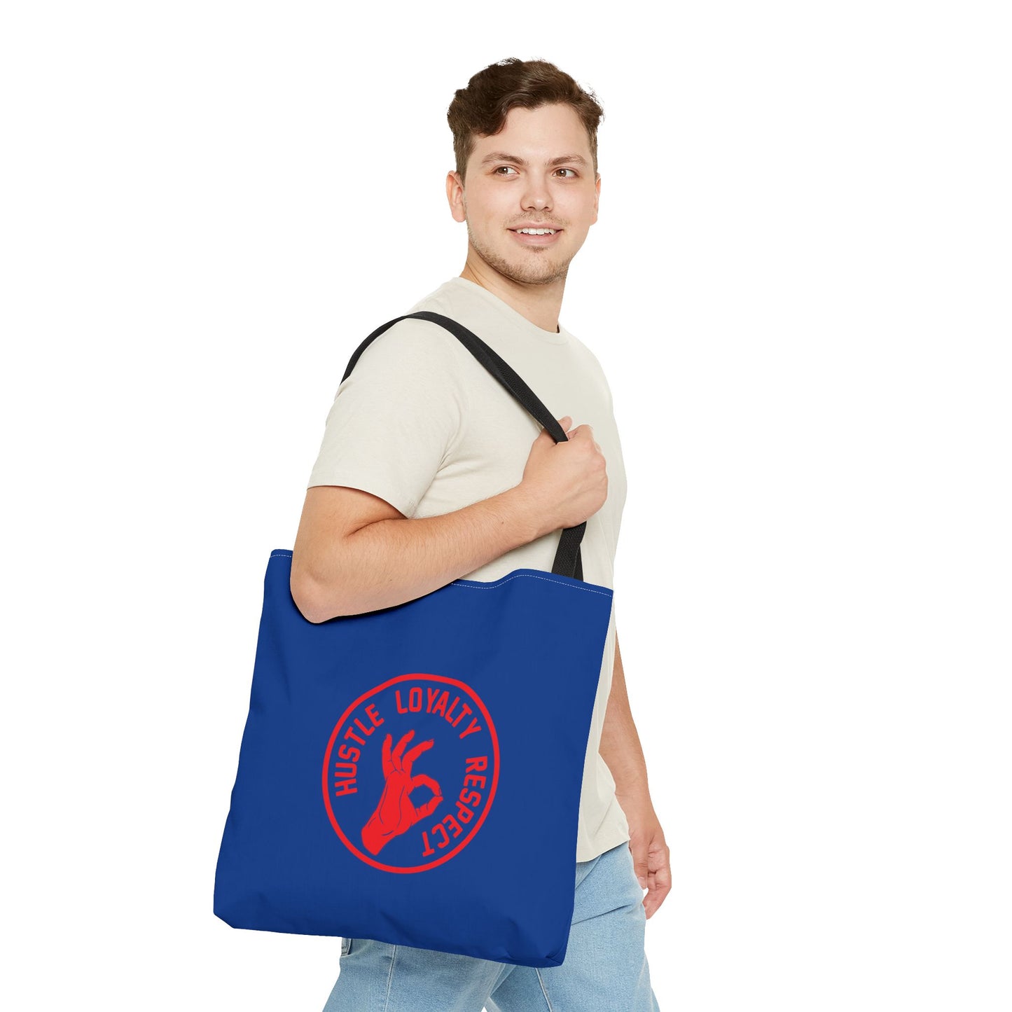 Hustle Loyalty Respect Tote Bag (AOP)