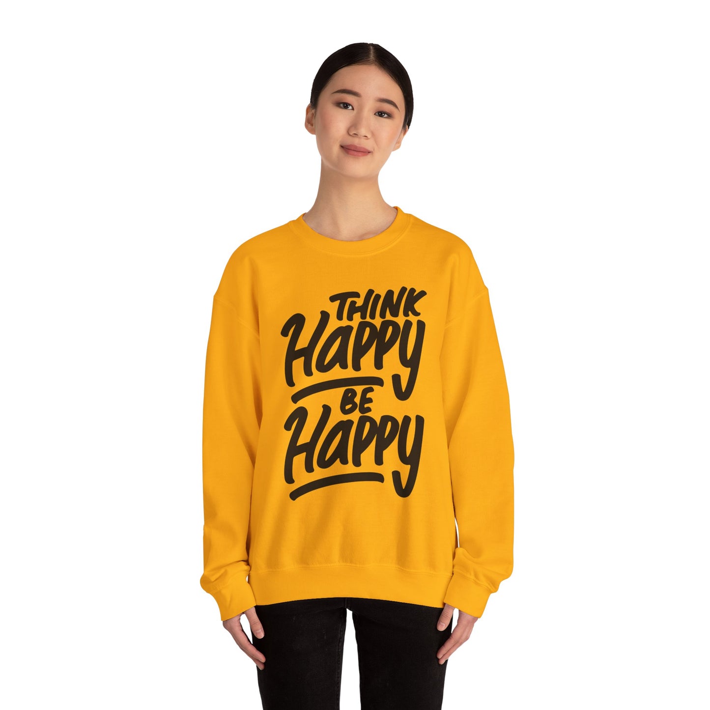 Think Happy Be Happy Unisex Heavy Blend™ Crewneck Sweatshirt
