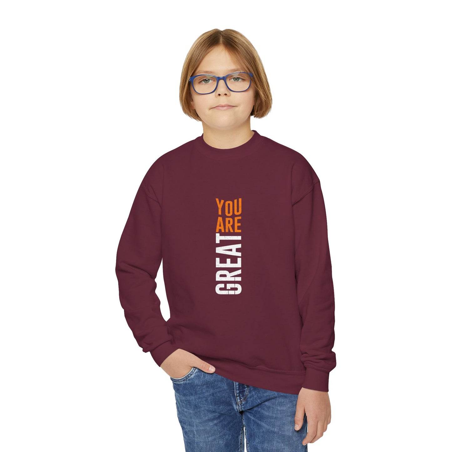 You Are Great Youth Crewneck Sweatshirt
