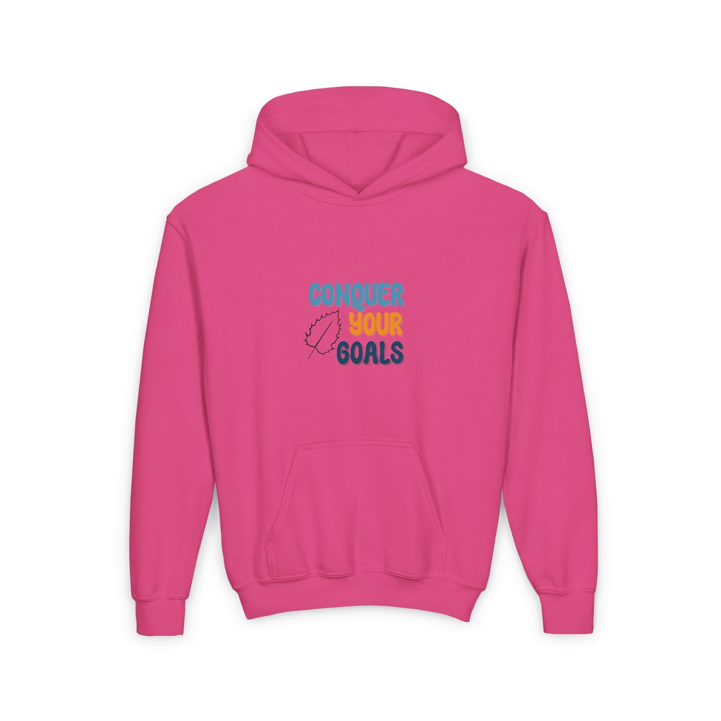 Conquer Your Goals Youth Heavy Blend Hooded Sweatshirt