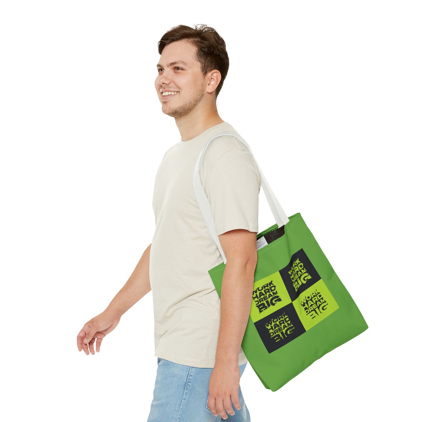 Work Hard Dream Big Tote Bag (AOP)