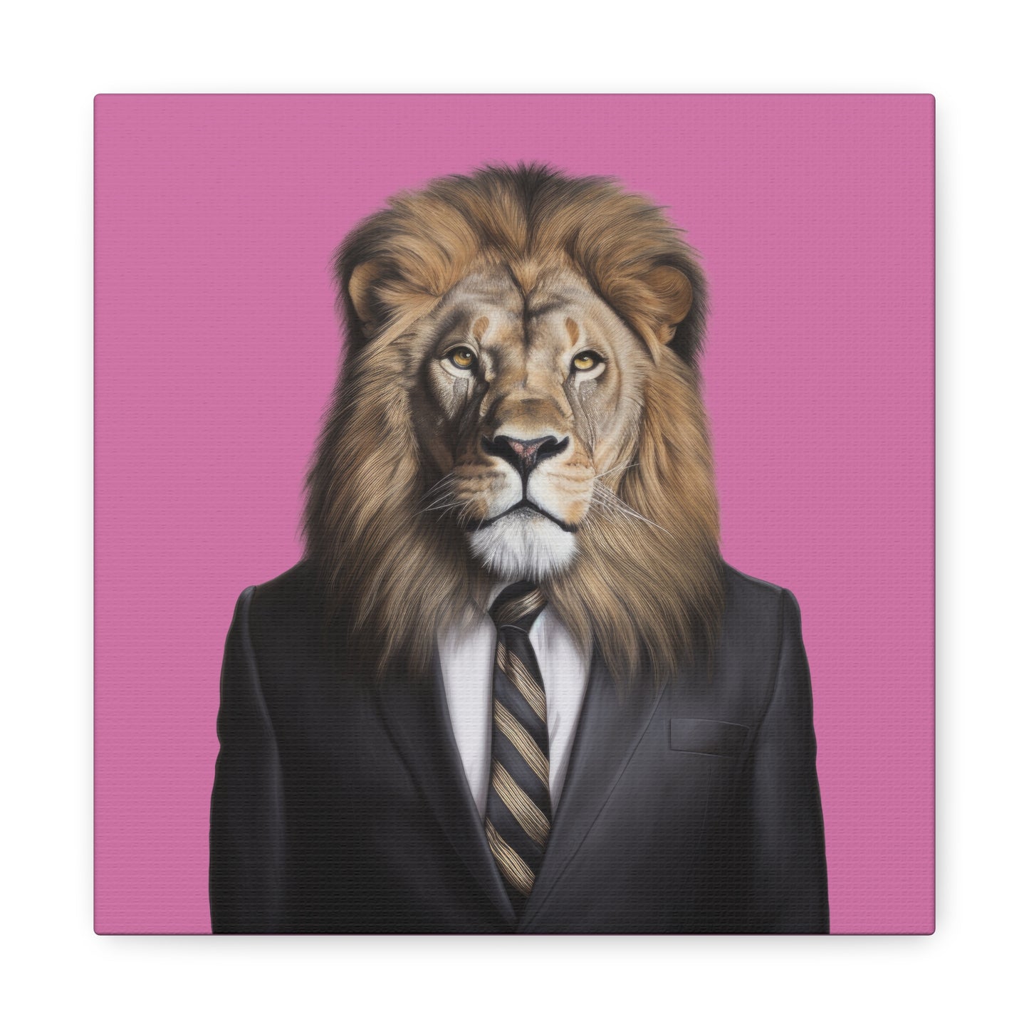 Lion Business Person Matte Canvas, Stretched, 1.25"
