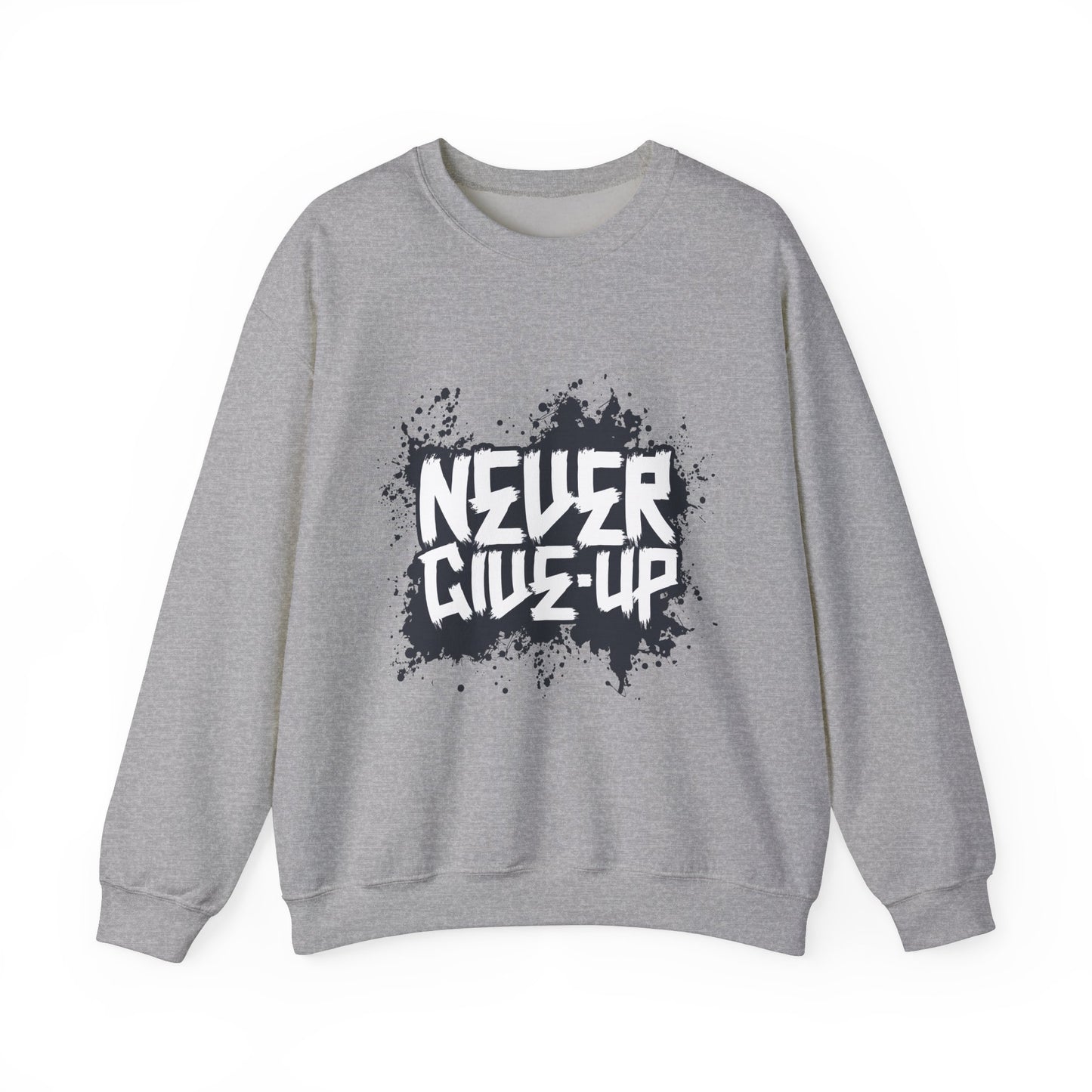Never Give Up Unisex Heavy Blend™ Crewneck Sweatshirt
