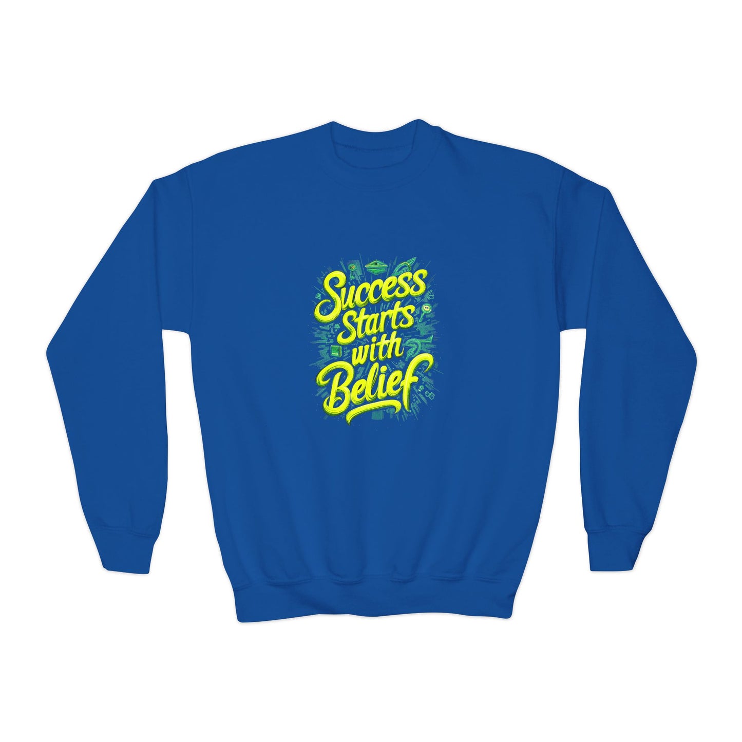 Success Starts With Belief Youth Crewneck Sweatshirt