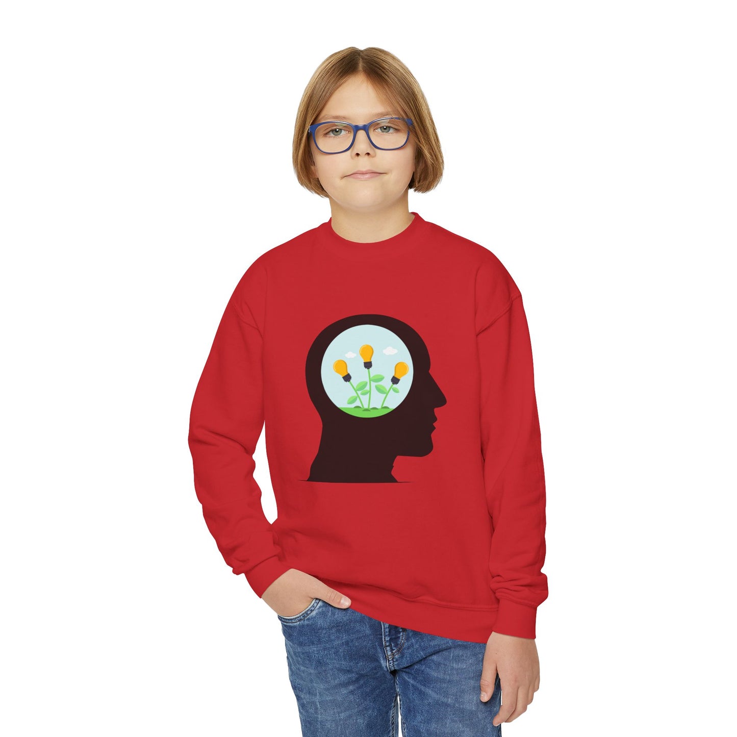 Mindset And Positive Thoughts Youth Crewneck Sweatshirt