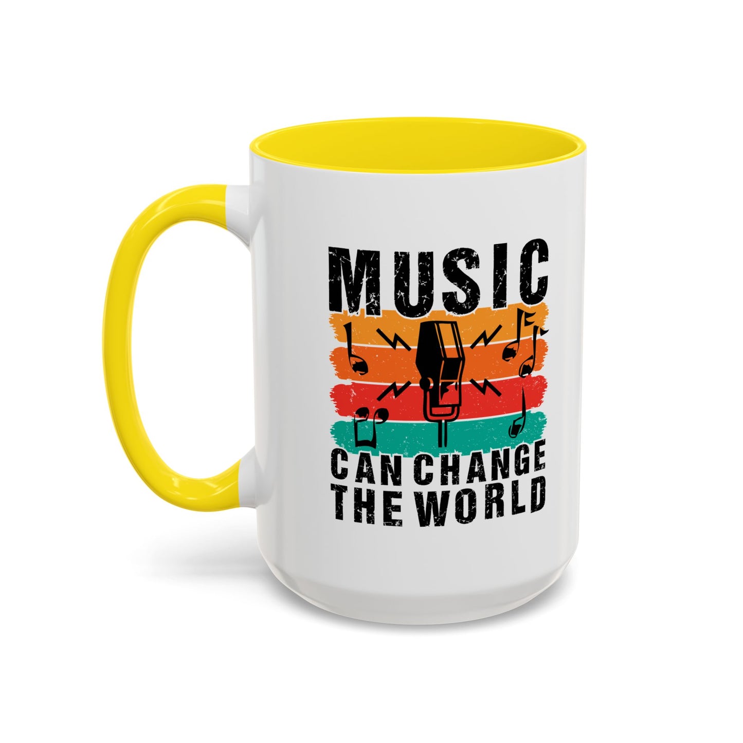 Music Can Change The World Accent Coffee Mug (11, 15oz)