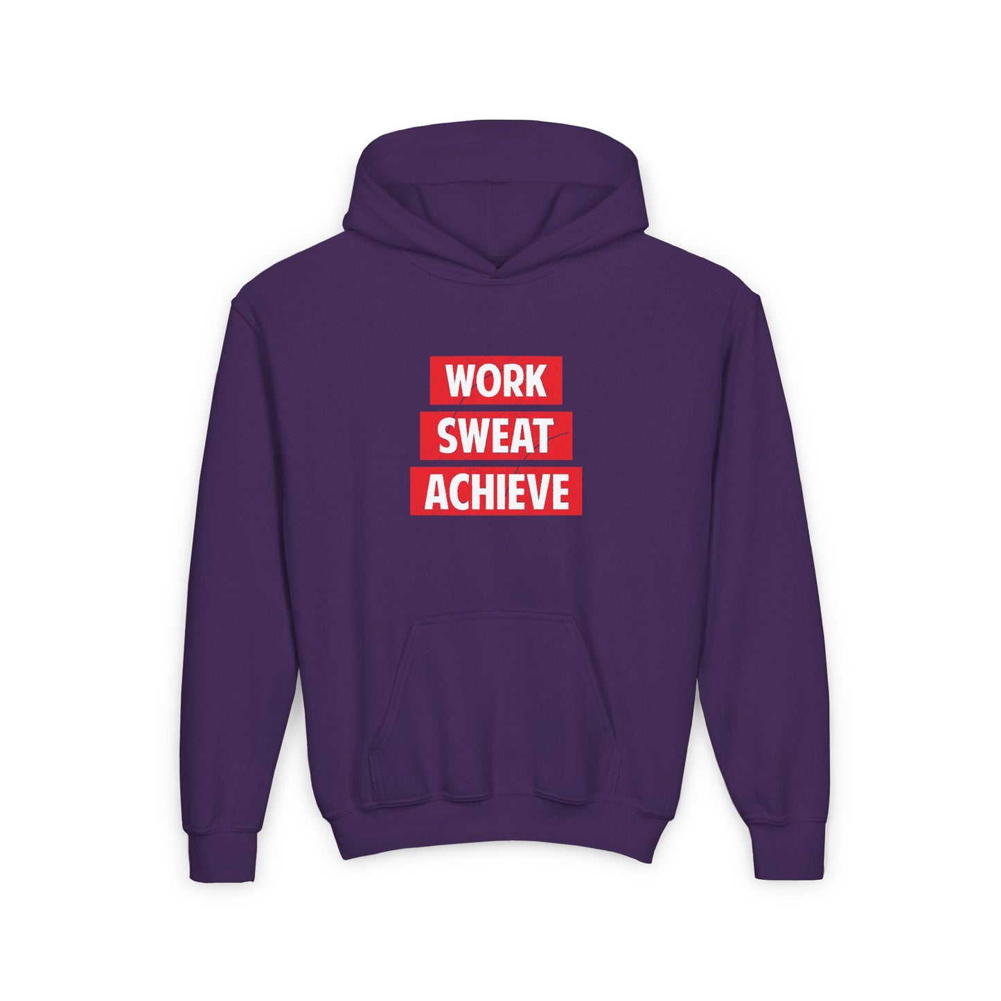Work Sweat Achieve Youth Heavy Blend Hooded Sweatshirt