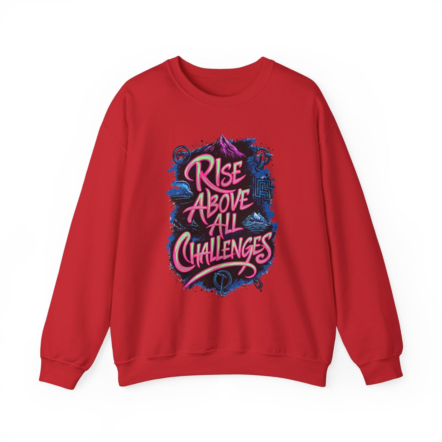 Rise Above All Challenges Unisex Heavy Blend™ Crewneck Sweatshirt