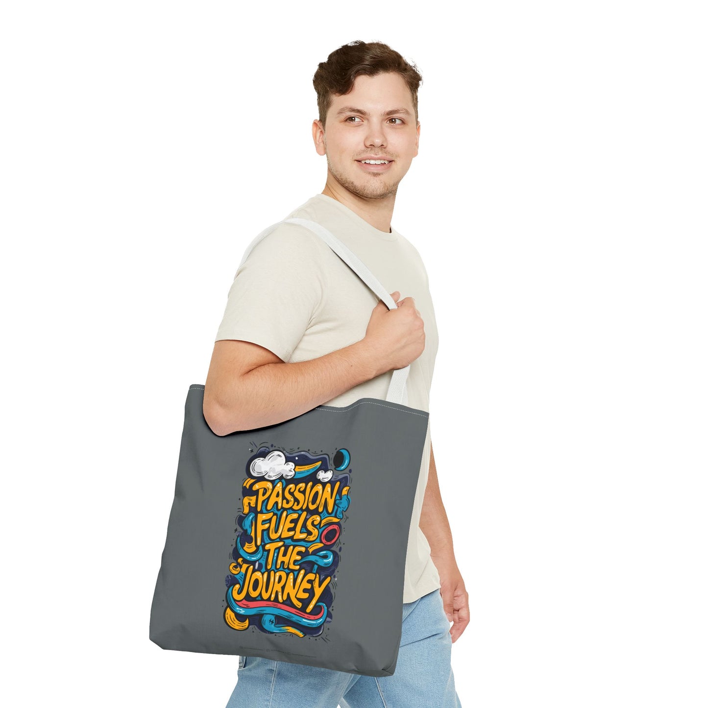 Passion Fuels The Journey Tote Bag (AOP)