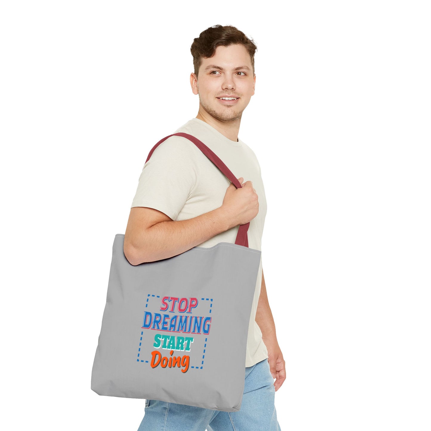 Stop Dreaming Start Doing Tote Bag (AOP)