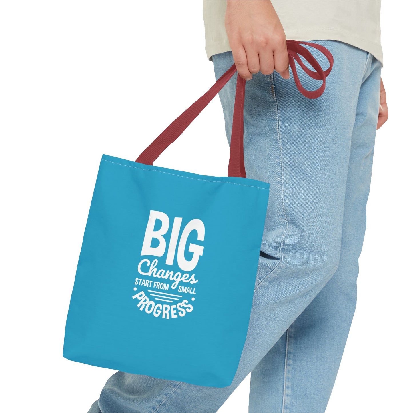 Big Changes Start From Small Progress Tote Bag (AOP)