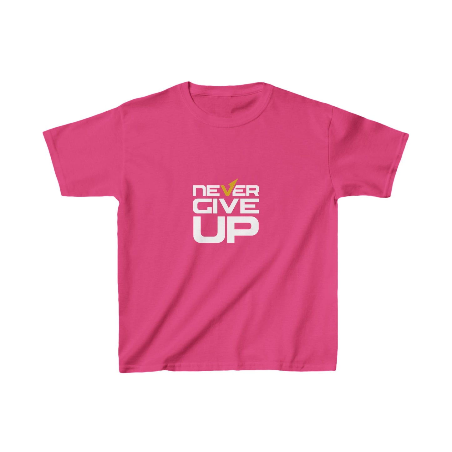 Never Give Up Kids Heavy Cotton™ Tee