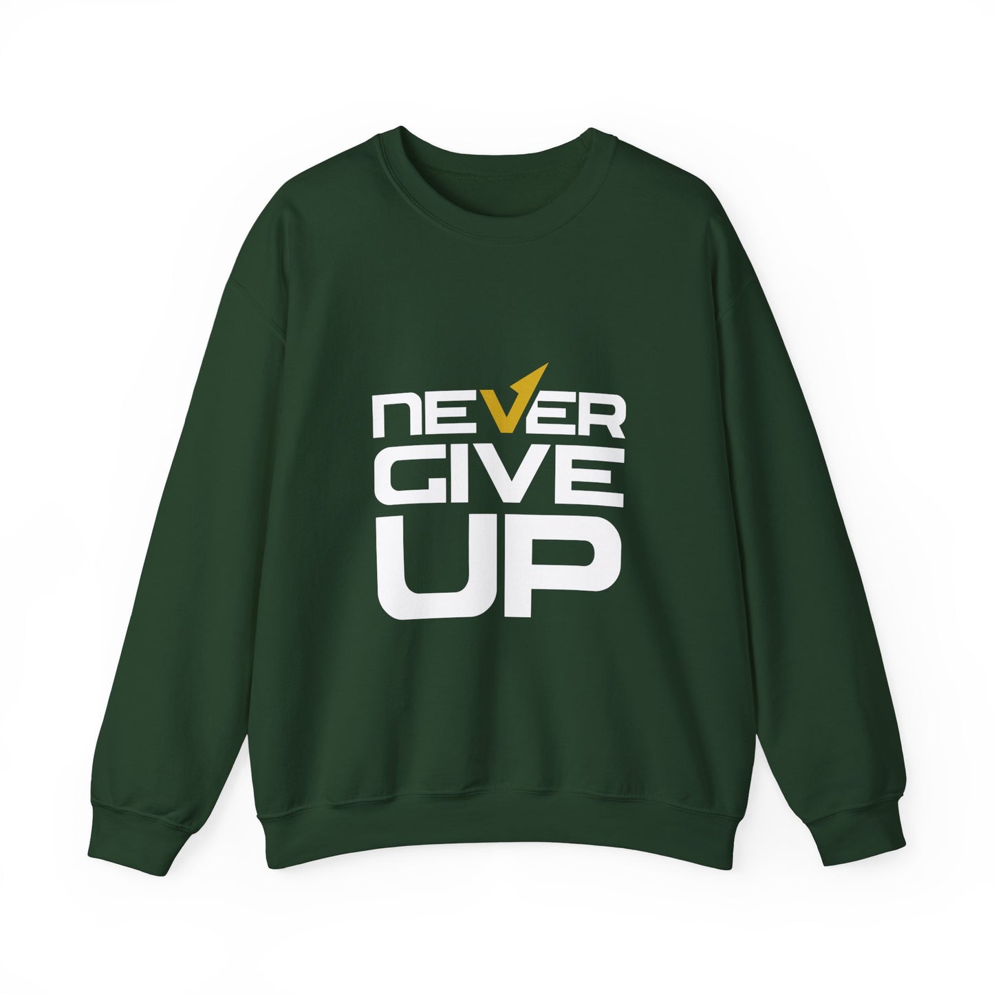 Never Give Up Unisex Heavy Blend™ Crewneck Sweatshirt