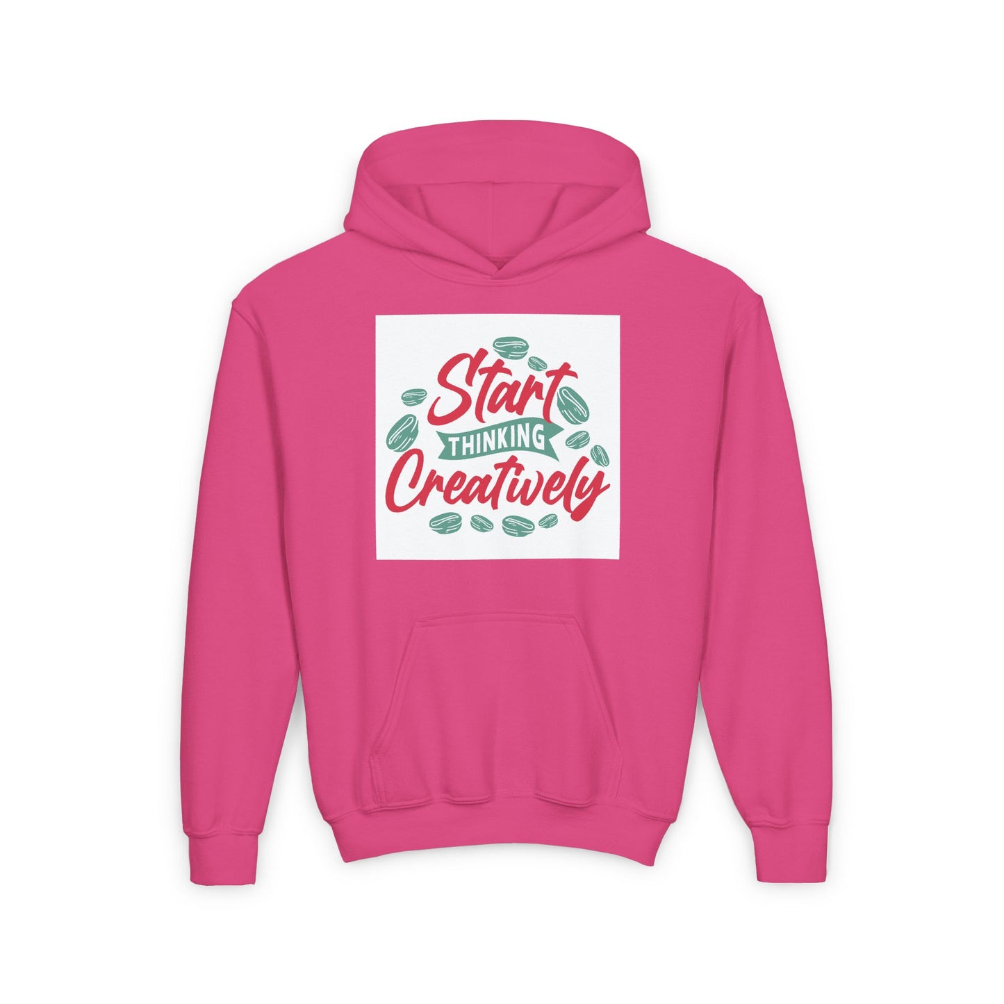 Start Thinking Youth Heavy Blend Hooded Sweatshirt