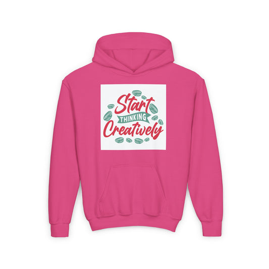 Start Thinking Youth Heavy Blend Hooded Sweatshirt