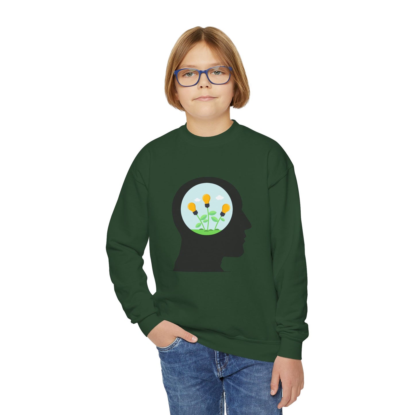 Mindset And Positive Thoughts Youth Crewneck Sweatshirt