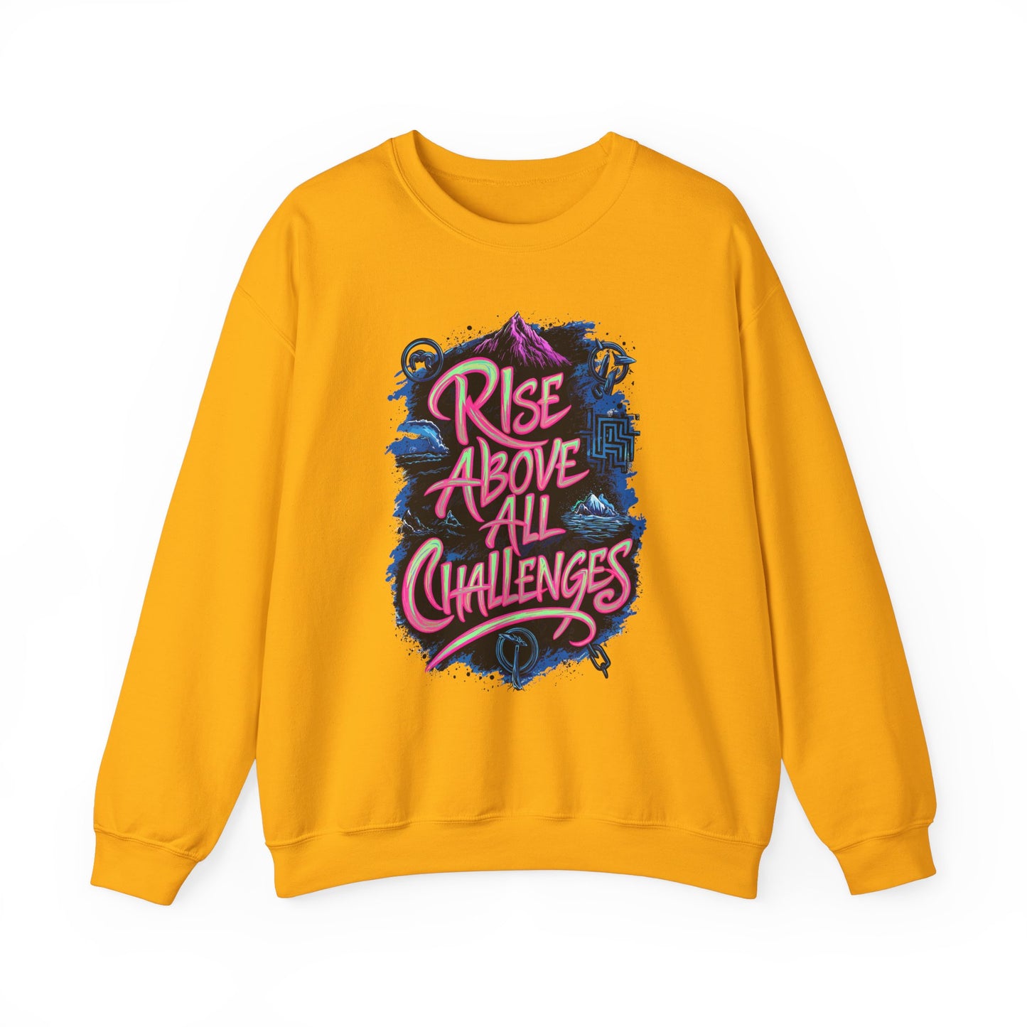 Rise Above All Challenges Unisex Heavy Blend™ Crewneck Sweatshirt