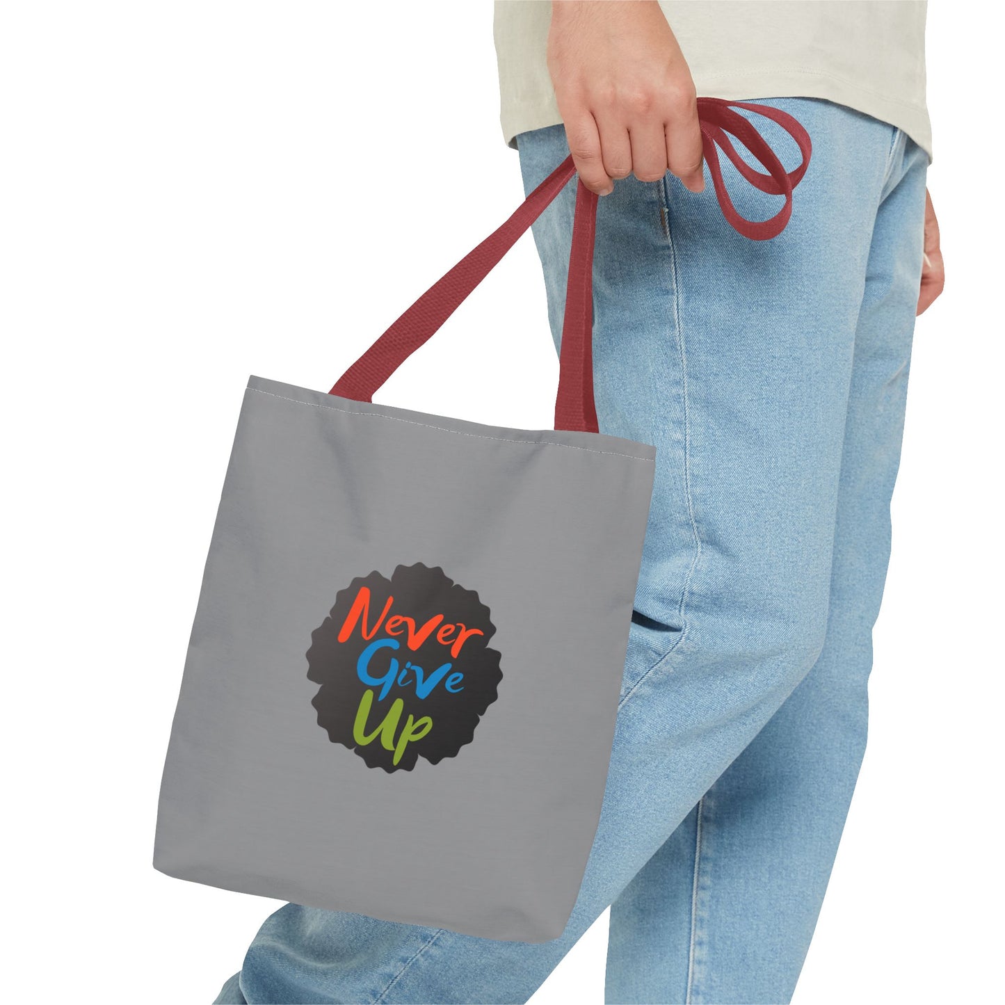 Never Give Up Tote Bag (AOP)