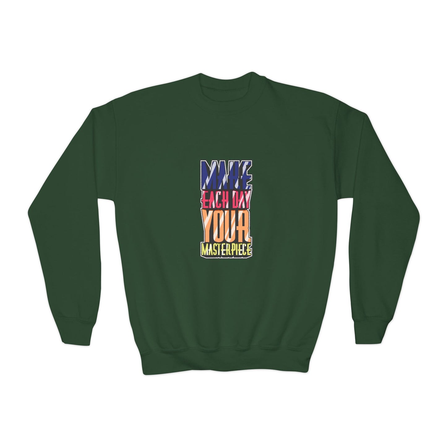 Make Each Day Your Masterpiece Youth Crewneck Sweatshirt