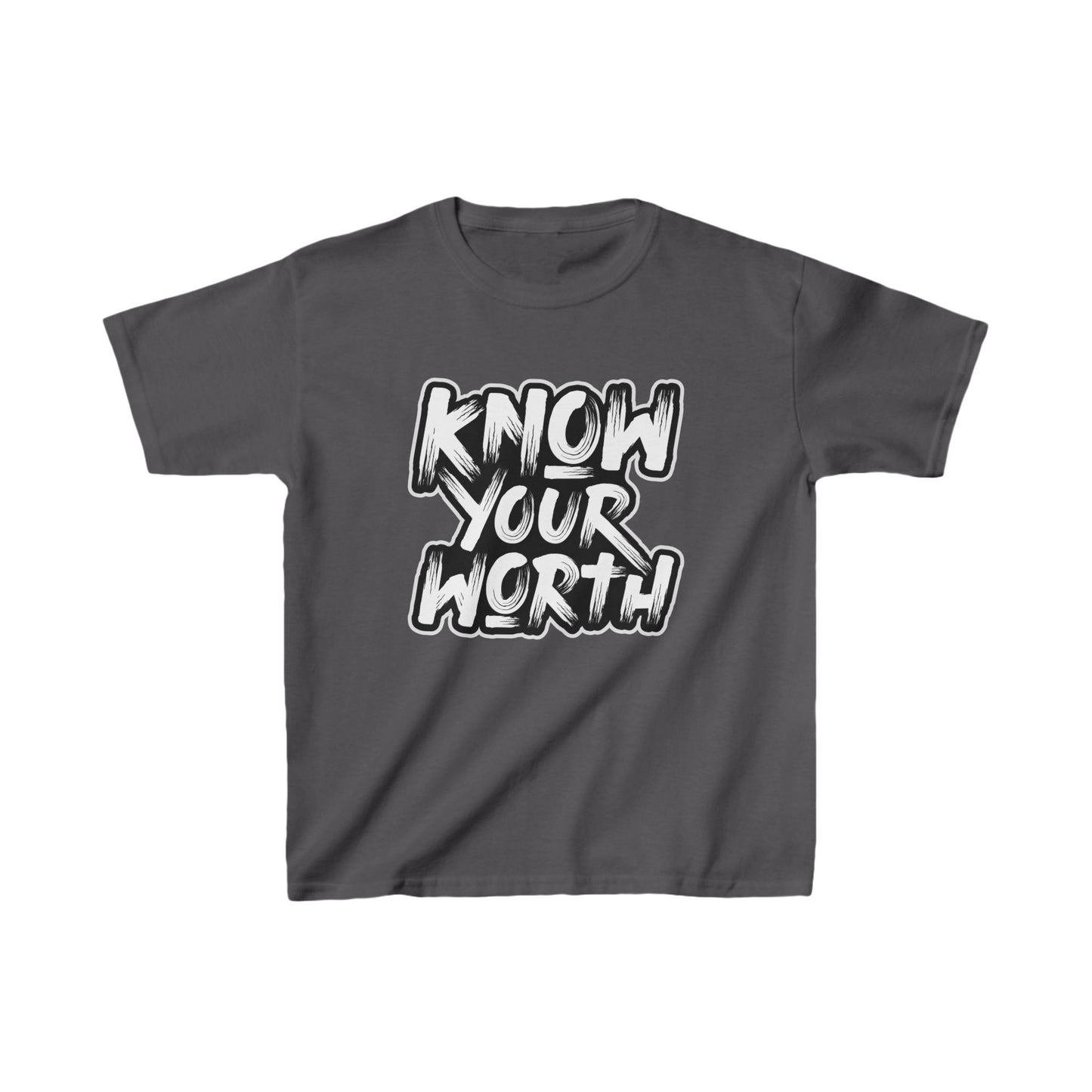 Know Your Worth Kids Heavy Cotton™ Tee