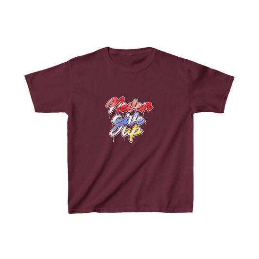 Never Give Up Kids Heavy Cotton™ Tee